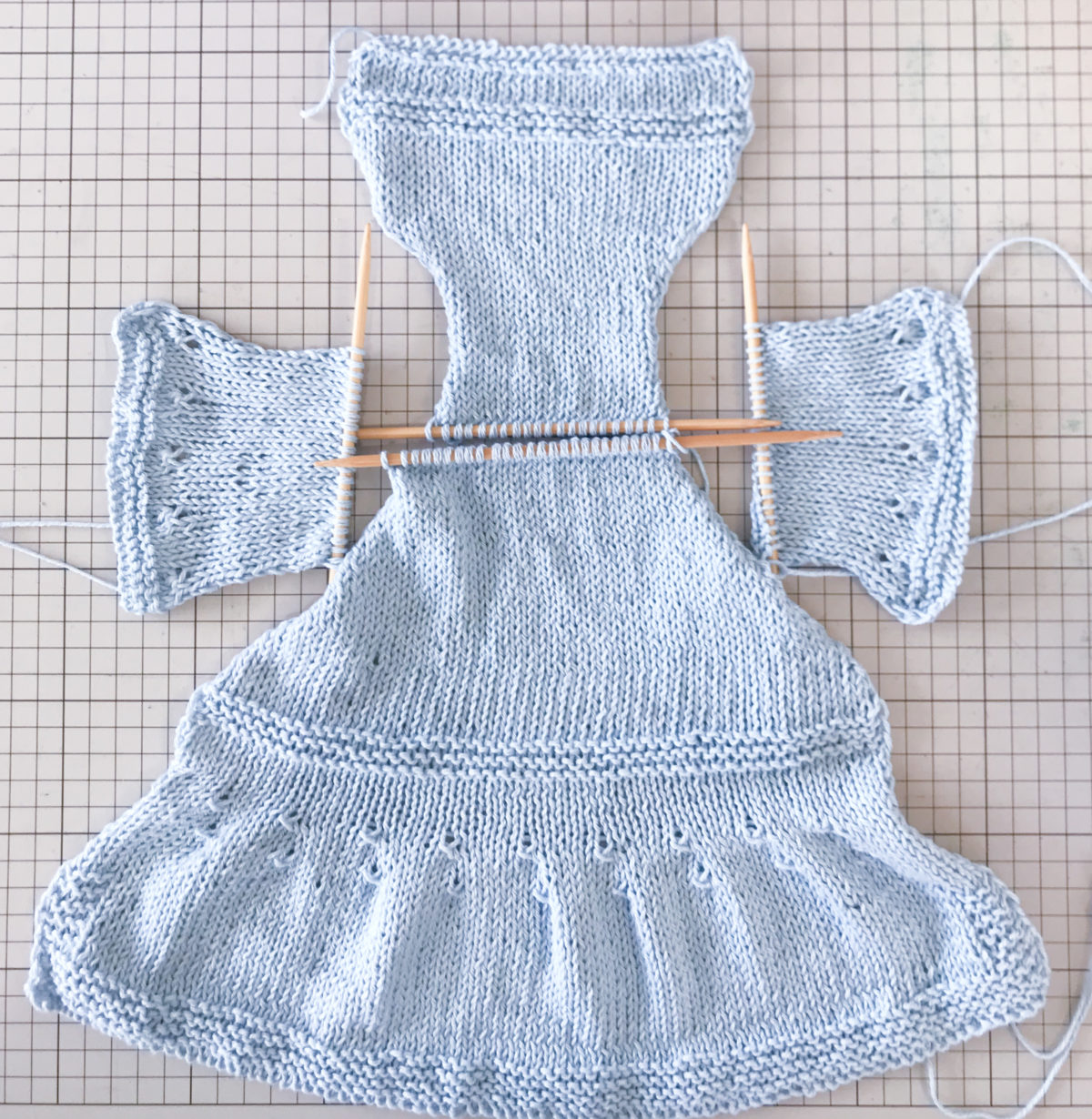 手編みワンピース編み方・ドッグウェア